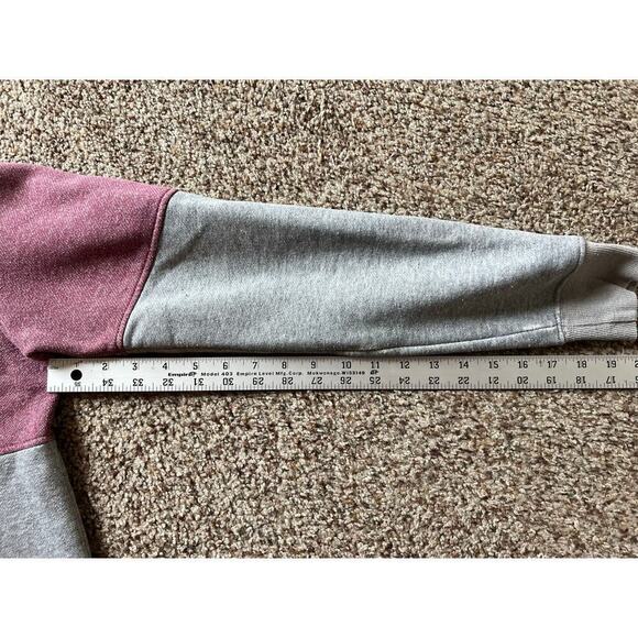 Tentree Color Block Cowl Neck Hoodie, Medium, Pink/Gray, Cotton, Recycled, Soft - Picture 10 of 12